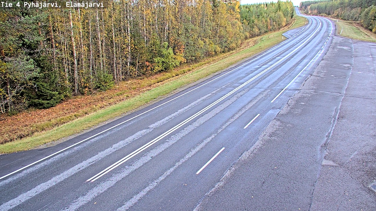 Weather Camera Image Road 4 Pyhäjärvi, Elämäjärvi, Pyhäjärvi, Pohjois-Pohjanmaa