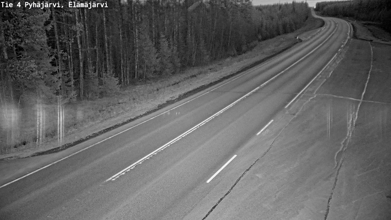 Weather Camera Image Road 4 Pyhäjärvi, Elämäjärvi, Pyhäjärvi, Pohjois-Pohjanmaa