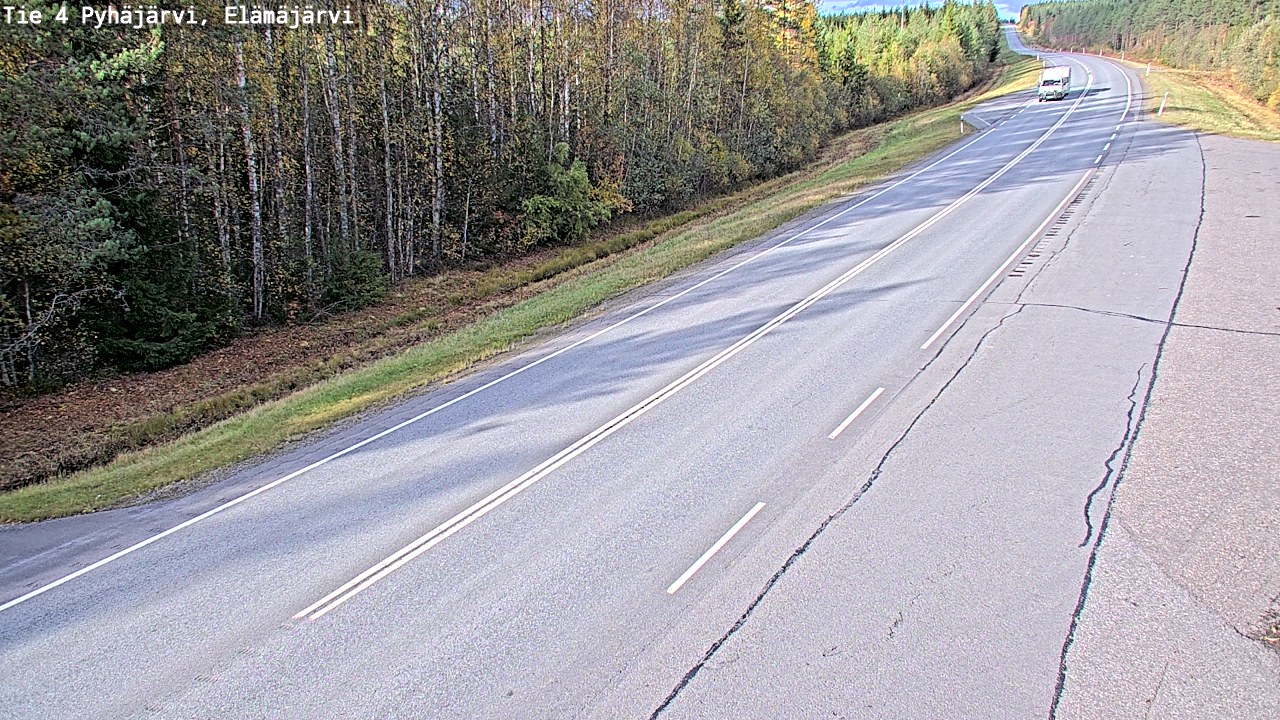 Weather Camera Image Väg 4 Pyhäjärvi, Elämäjärvi, Pyhäjärvi, Pohjois-Pohjanmaa
