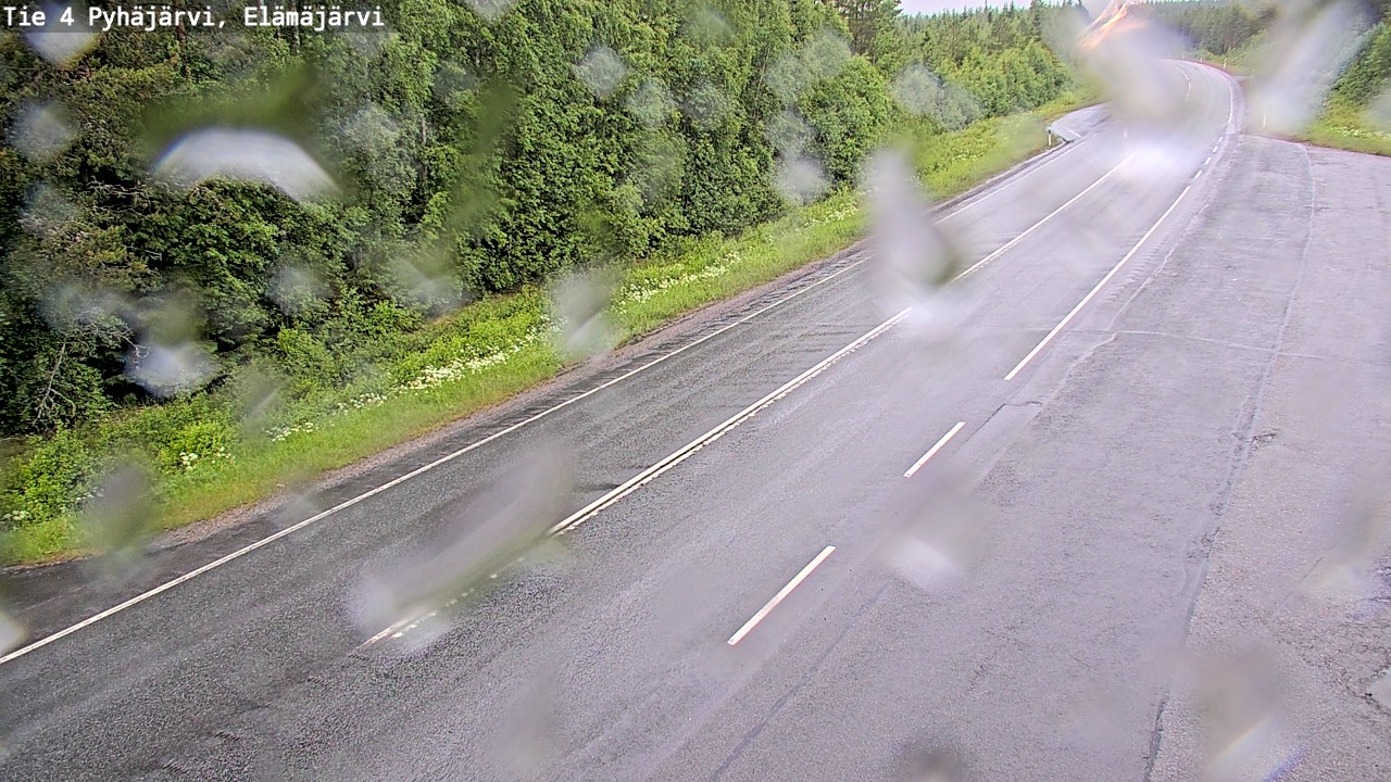 Weather Camera Image Road 4 Pyhäjärvi, Elämäjärvi, Pyhäjärvi, Pohjois-Pohjanmaa