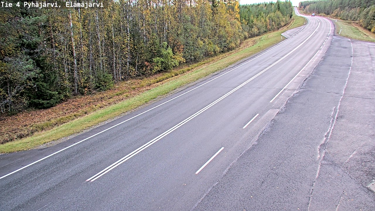 Weather Camera Image Road 4 Pyhäjärvi, Elämäjärvi, Pyhäjärvi, Pohjois-Pohjanmaa