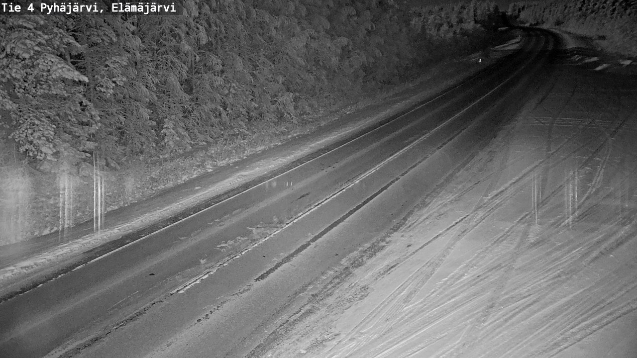 Weather Camera Image Road 4 Pyhäjärvi, Elämäjärvi, Pyhäjärvi, Pohjois-Pohjanmaa