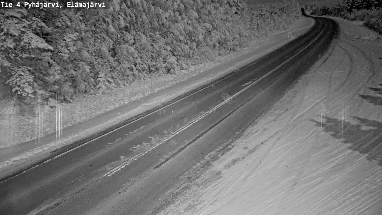 Weather Camera Image Road 4 Pyhäjärvi, Elämäjärvi, Pyhäjärvi, Pohjois-Pohjanmaa