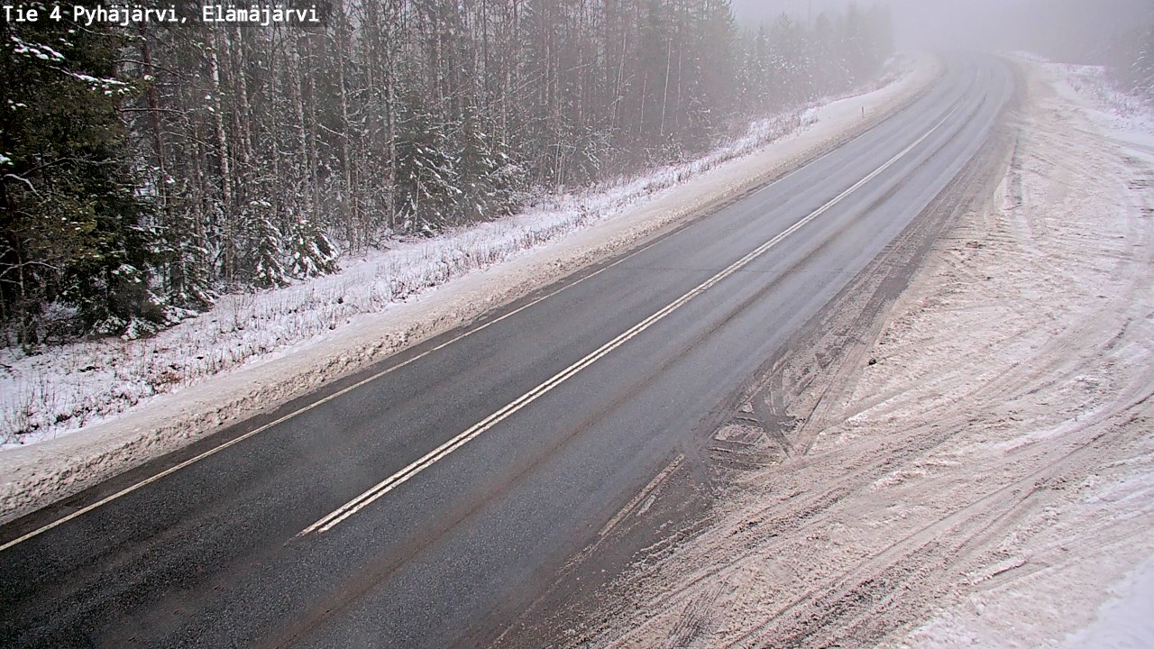 Weather Camera Image Väg 4 Pyhäjärvi, Elämäjärvi, Pyhäjärvi, Pohjois-Pohjanmaa