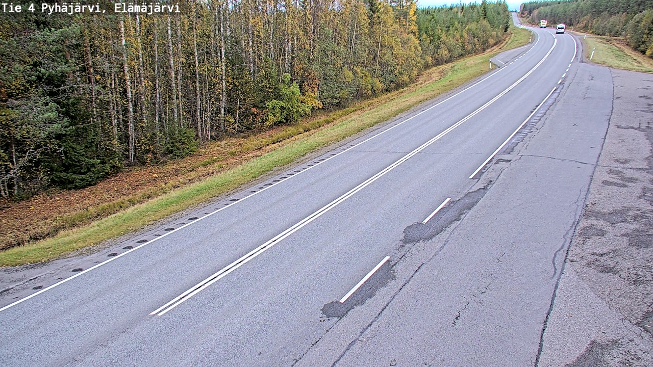 Weather Camera Image Road 4 Pyhäjärvi, Elämäjärvi, Pyhäjärvi, Pohjois-Pohjanmaa
