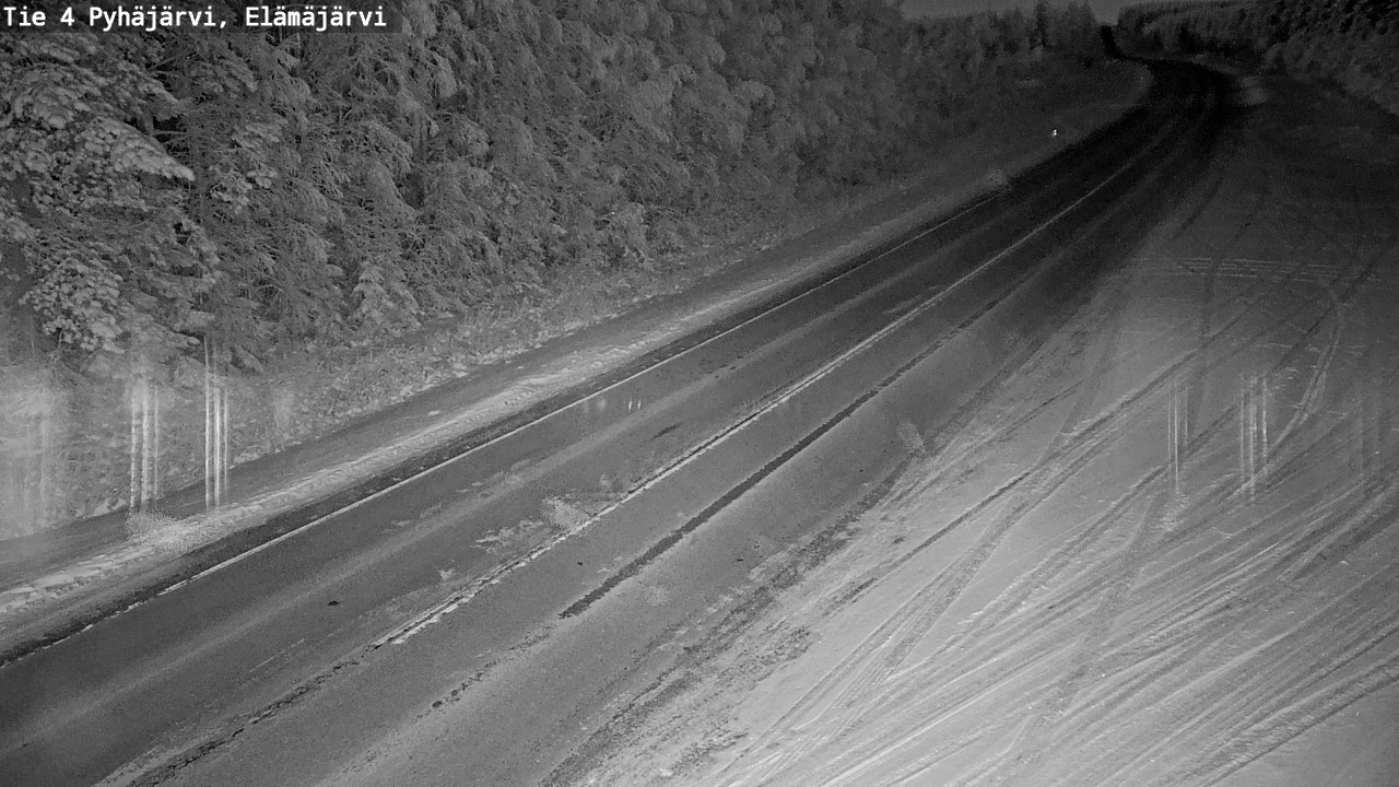 Weather Camera Image Road 4 Pyhäjärvi, Elämäjärvi, Pyhäjärvi, Pohjois-Pohjanmaa