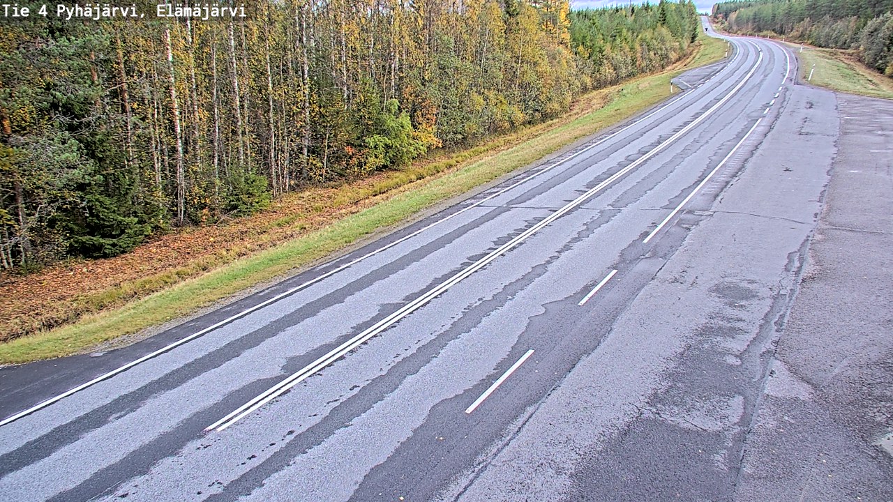 Weather Camera Image Road 4 Pyhäjärvi, Elämäjärvi, Pyhäjärvi, Pohjois-Pohjanmaa