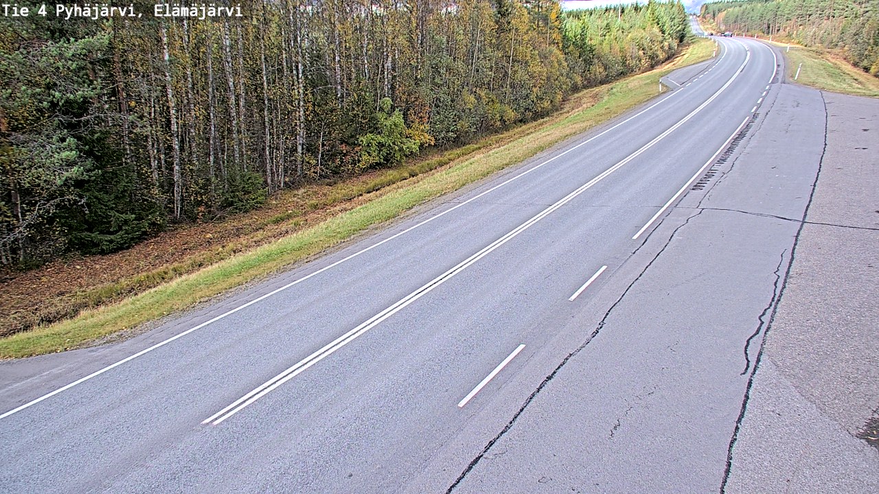 Weather Camera Image Väg 4 Pyhäjärvi, Elämäjärvi, Pyhäjärvi, Pohjois-Pohjanmaa