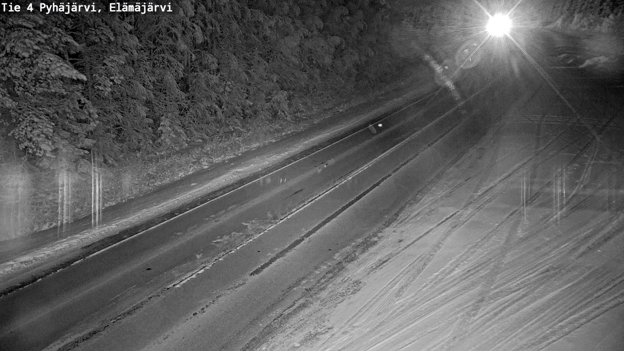 Weather Camera Image Road 4 Pyhäjärvi, Elämäjärvi, Pyhäjärvi, Pohjois-Pohjanmaa