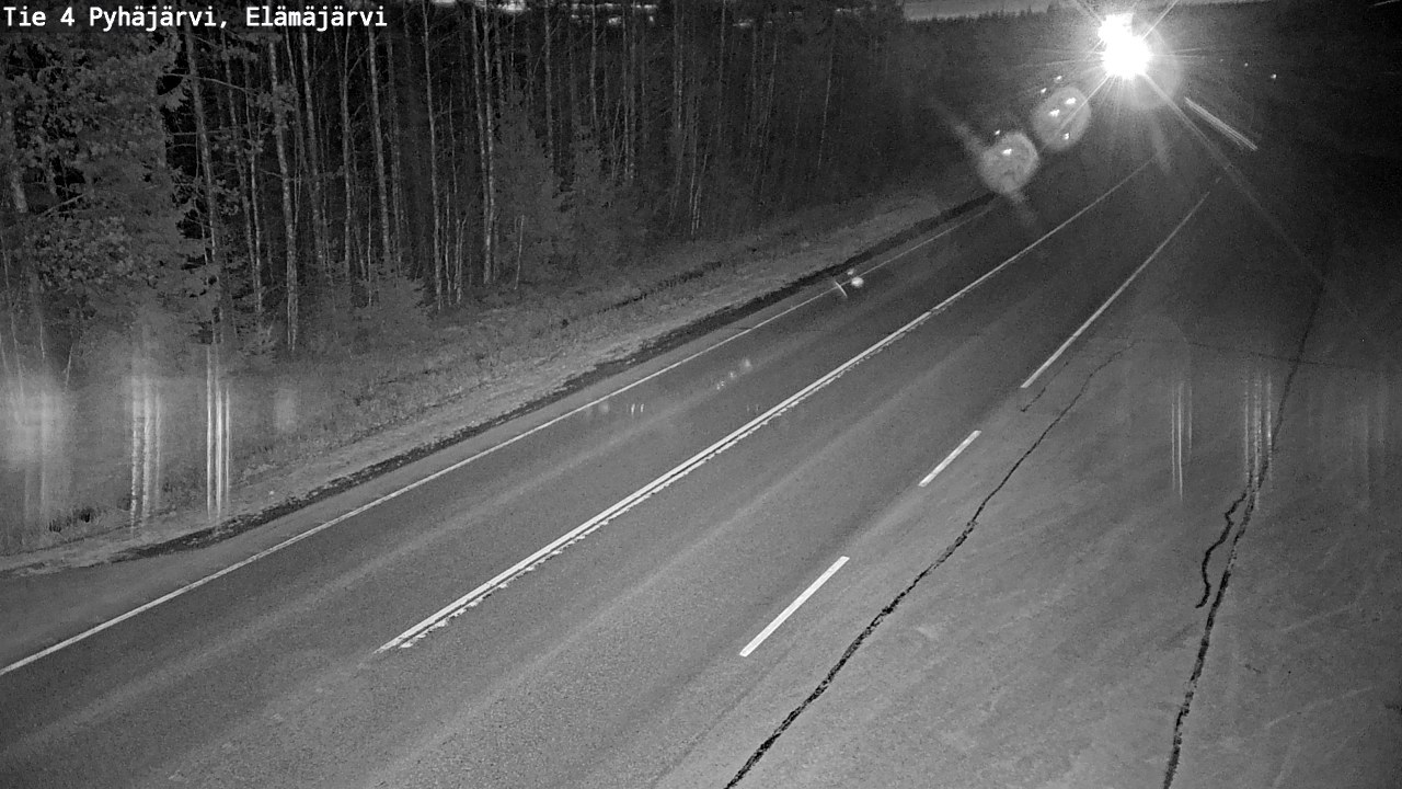 Weather Camera Image Road 4 Pyhäjärvi, Elämäjärvi, Pyhäjärvi, Pohjois-Pohjanmaa