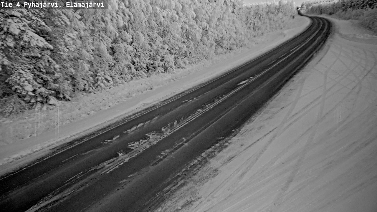Weather Camera Image Road 4 Pyhäjärvi, Elämäjärvi, Pyhäjärvi, Pohjois-Pohjanmaa