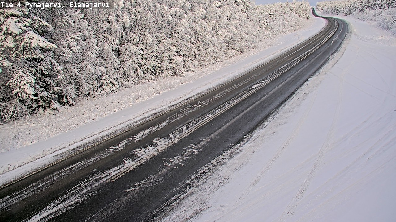 Weather Camera Image Väg 4 Pyhäjärvi, Elämäjärvi, Pyhäjärvi, Pohjois-Pohjanmaa