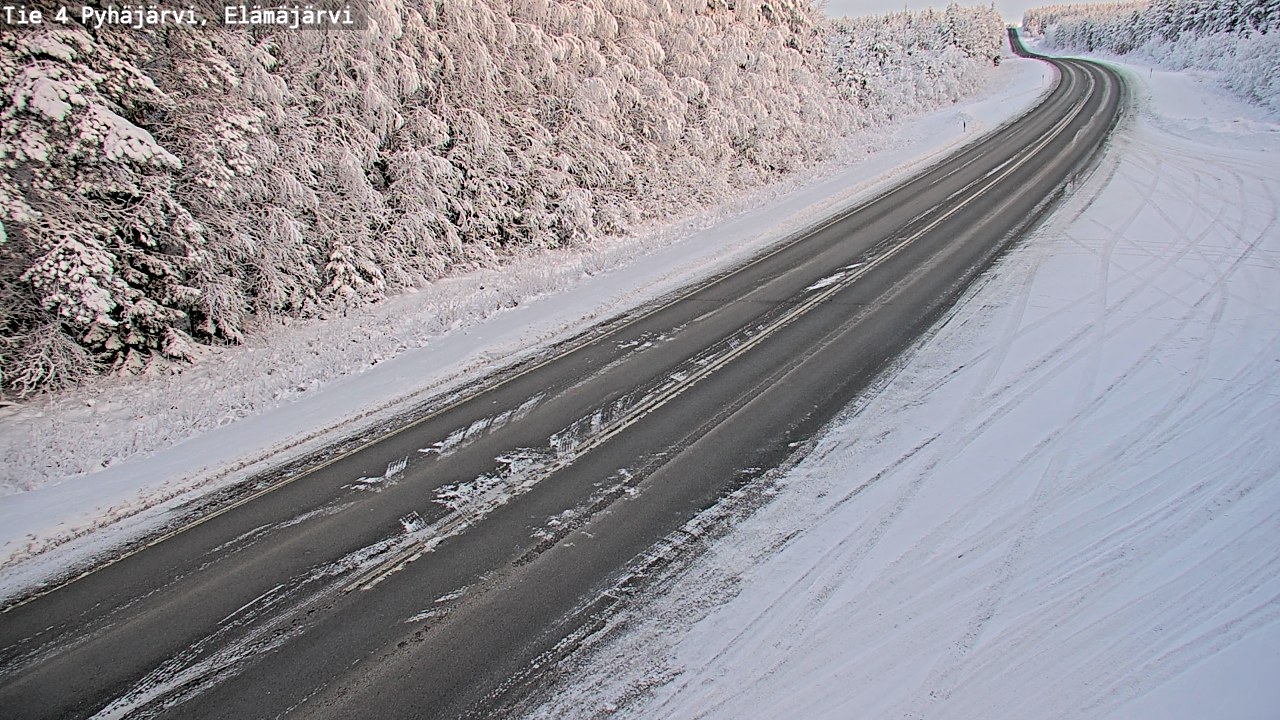 Weather Camera Image Road 4 Pyhäjärvi, Elämäjärvi, Pyhäjärvi, Pohjois-Pohjanmaa