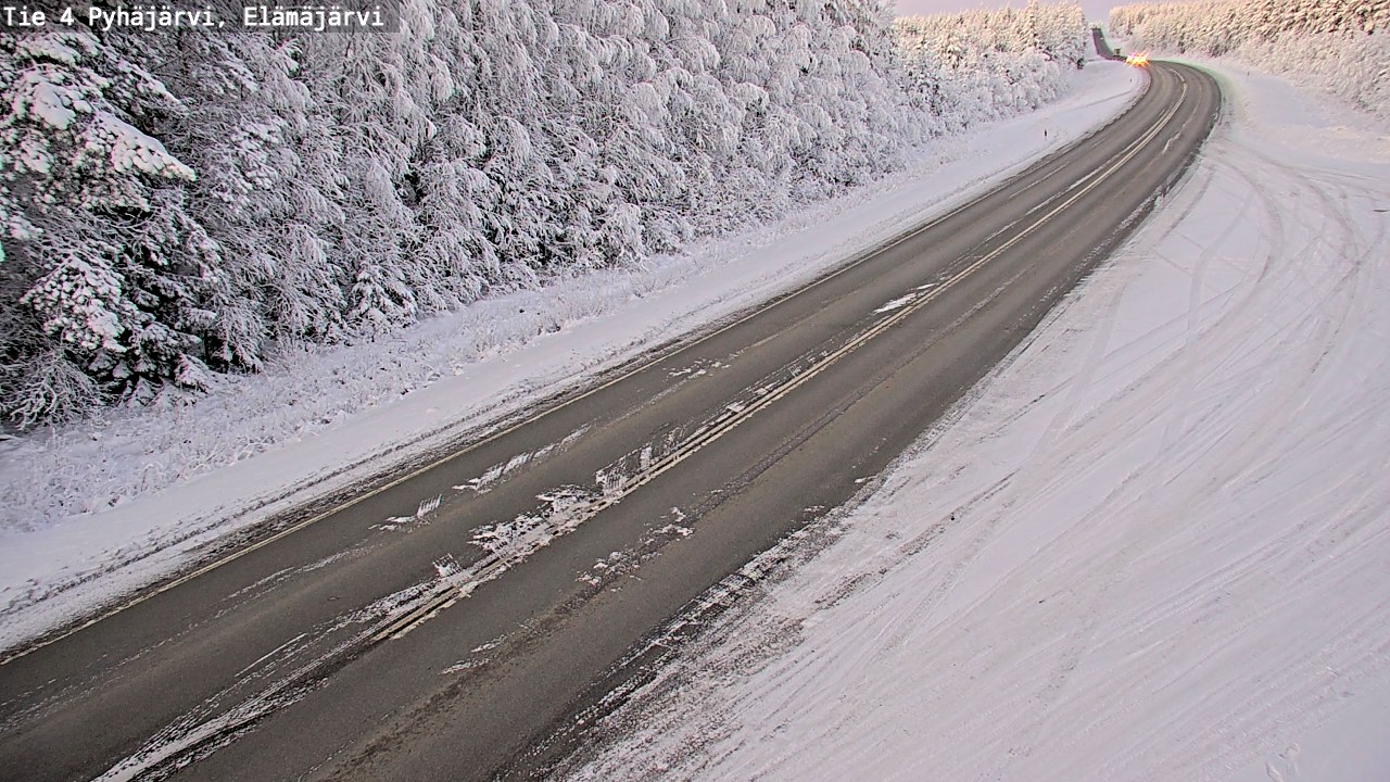 Weather Camera Image Road 4 Pyhäjärvi, Elämäjärvi, Pyhäjärvi, Pohjois-Pohjanmaa
