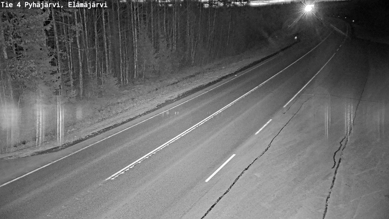 Weather Camera Image Road 4 Pyhäjärvi, Elämäjärvi, Pyhäjärvi, Pohjois-Pohjanmaa