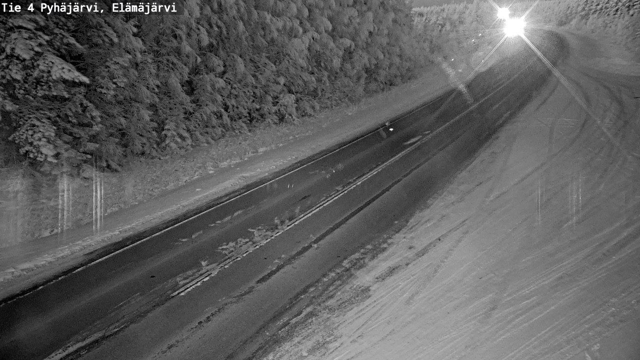 Weather Camera Image Road 4 Pyhäjärvi, Elämäjärvi, Pyhäjärvi, Pohjois-Pohjanmaa