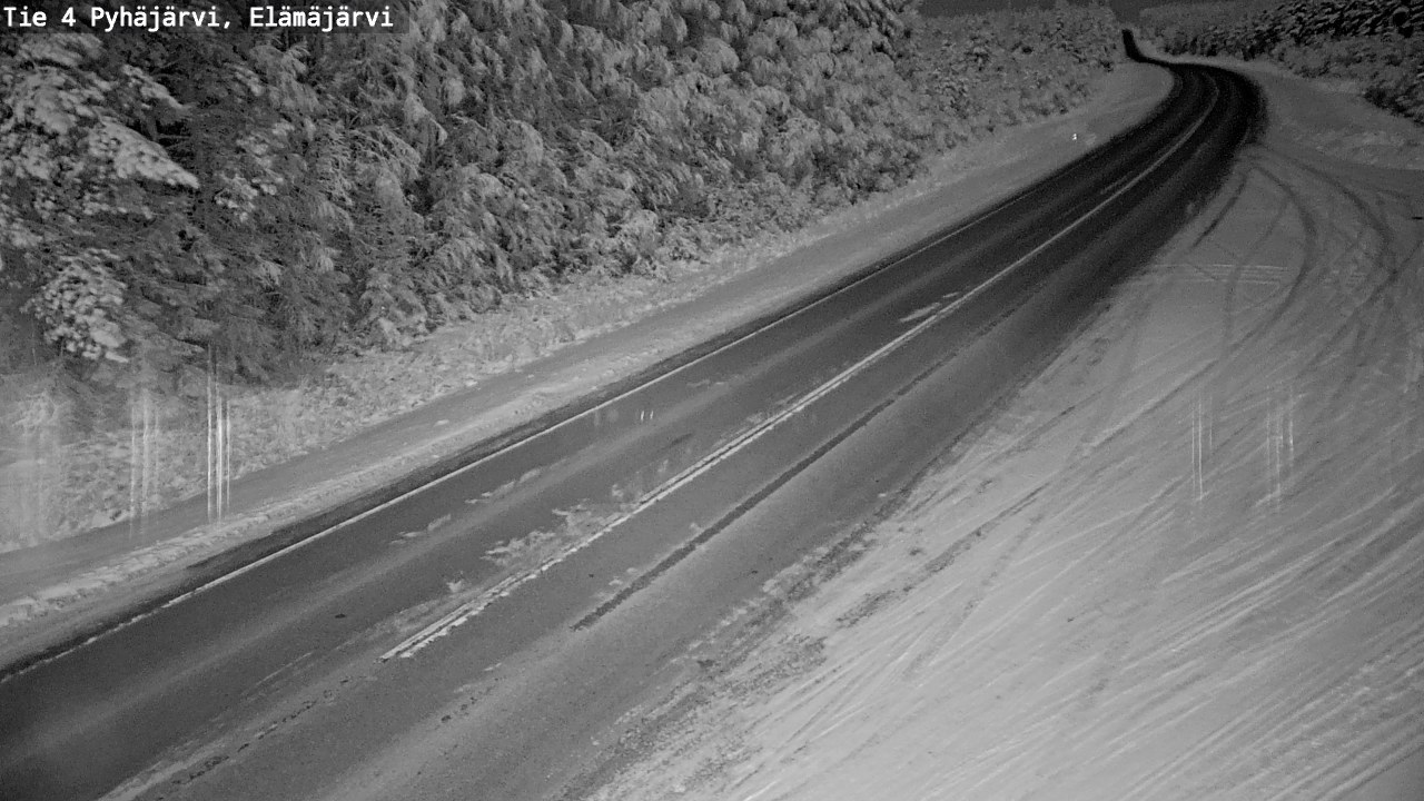 Weather Camera Image Road 4 Pyhäjärvi, Elämäjärvi, Pyhäjärvi, Pohjois-Pohjanmaa