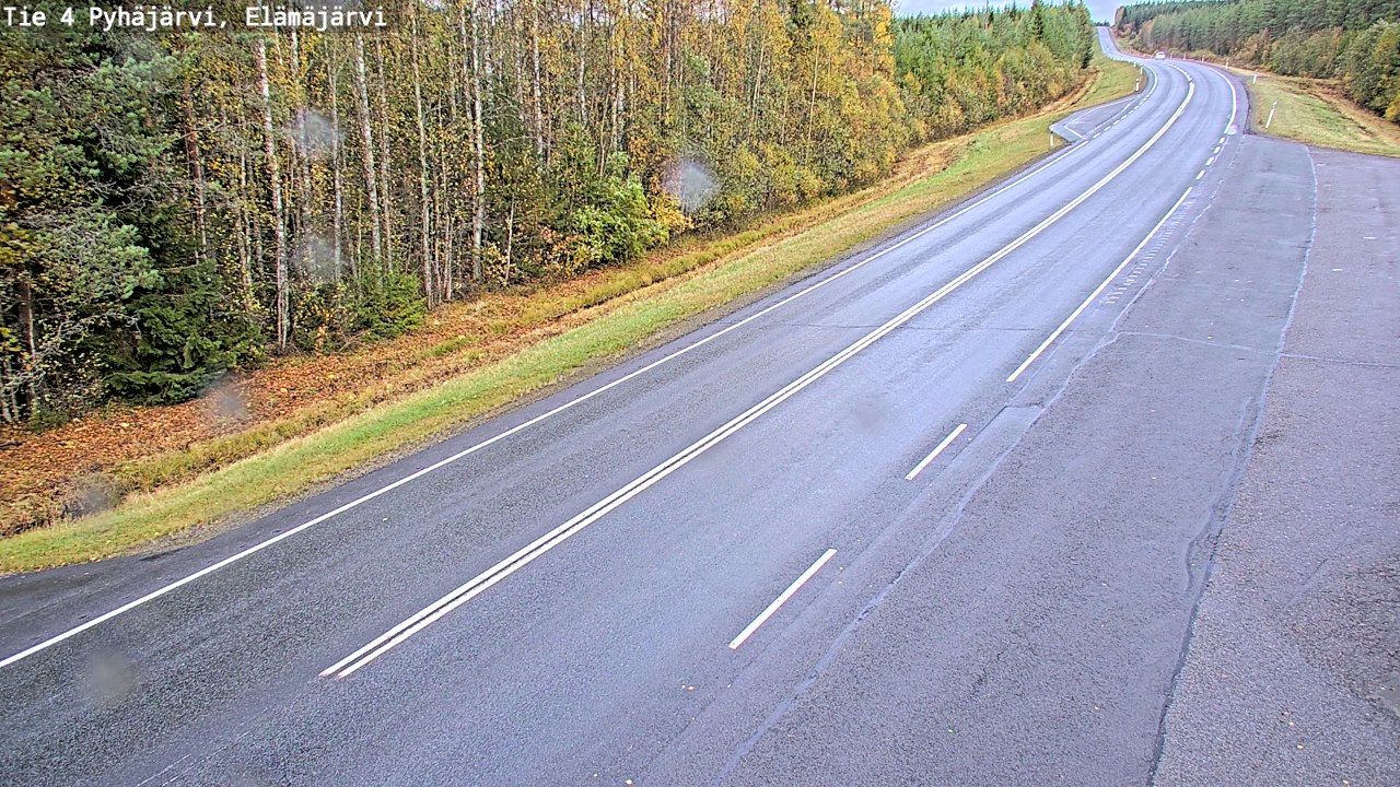 Weather Camera Image Road 4 Pyhäjärvi, Elämäjärvi, Pyhäjärvi, Pohjois-Pohjanmaa