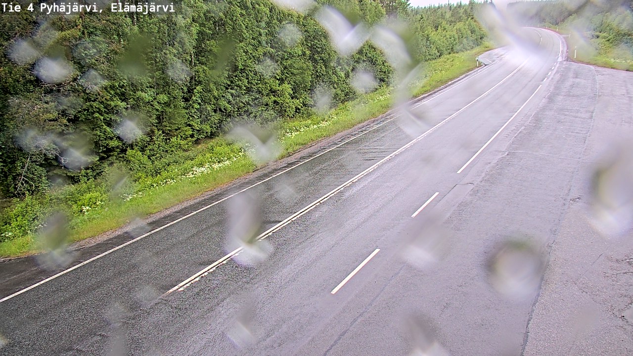 Weather Camera Image Road 4 Pyhäjärvi, Elämäjärvi, Pyhäjärvi, Pohjois-Pohjanmaa