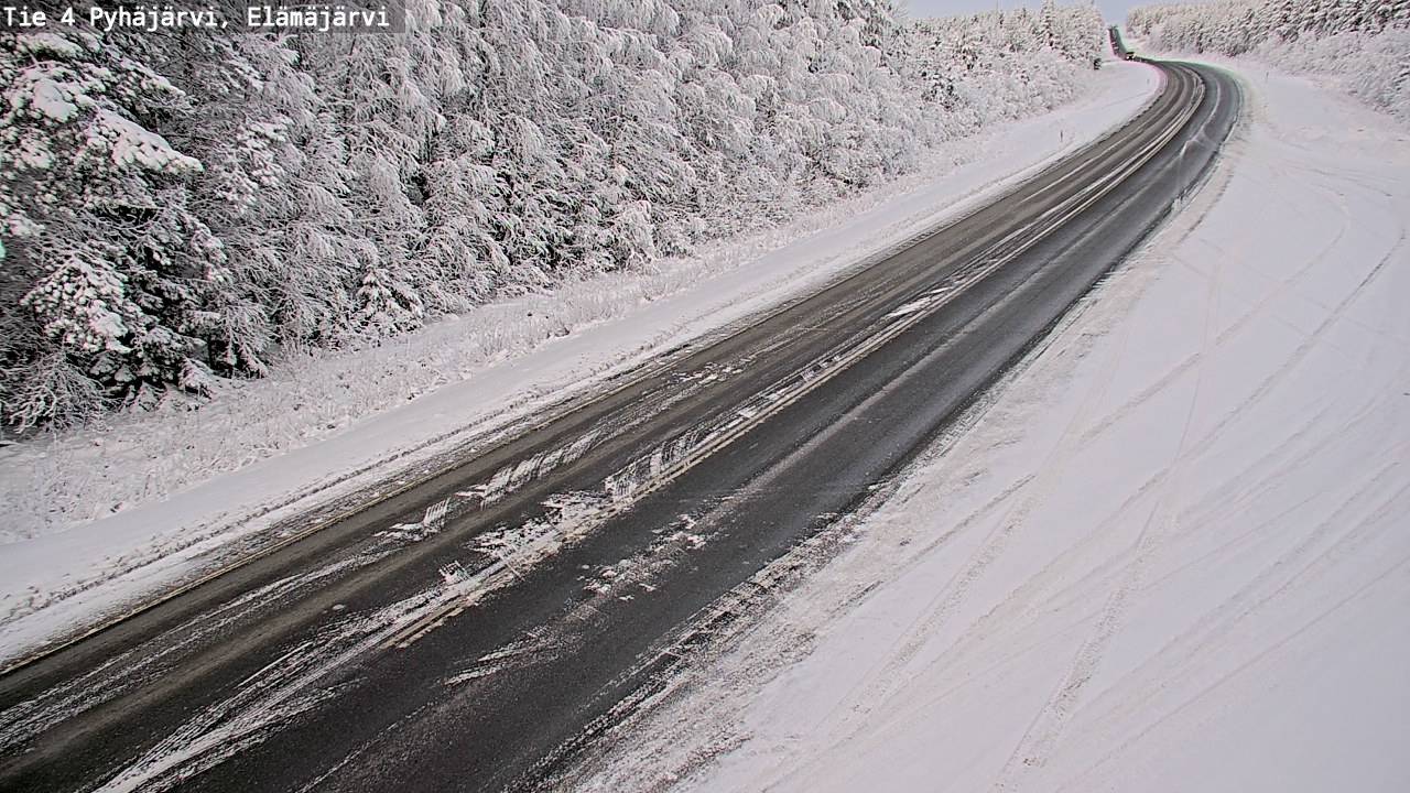 Weather Camera Image Väg 4 Pyhäjärvi, Elämäjärvi, Pyhäjärvi, Pohjois-Pohjanmaa