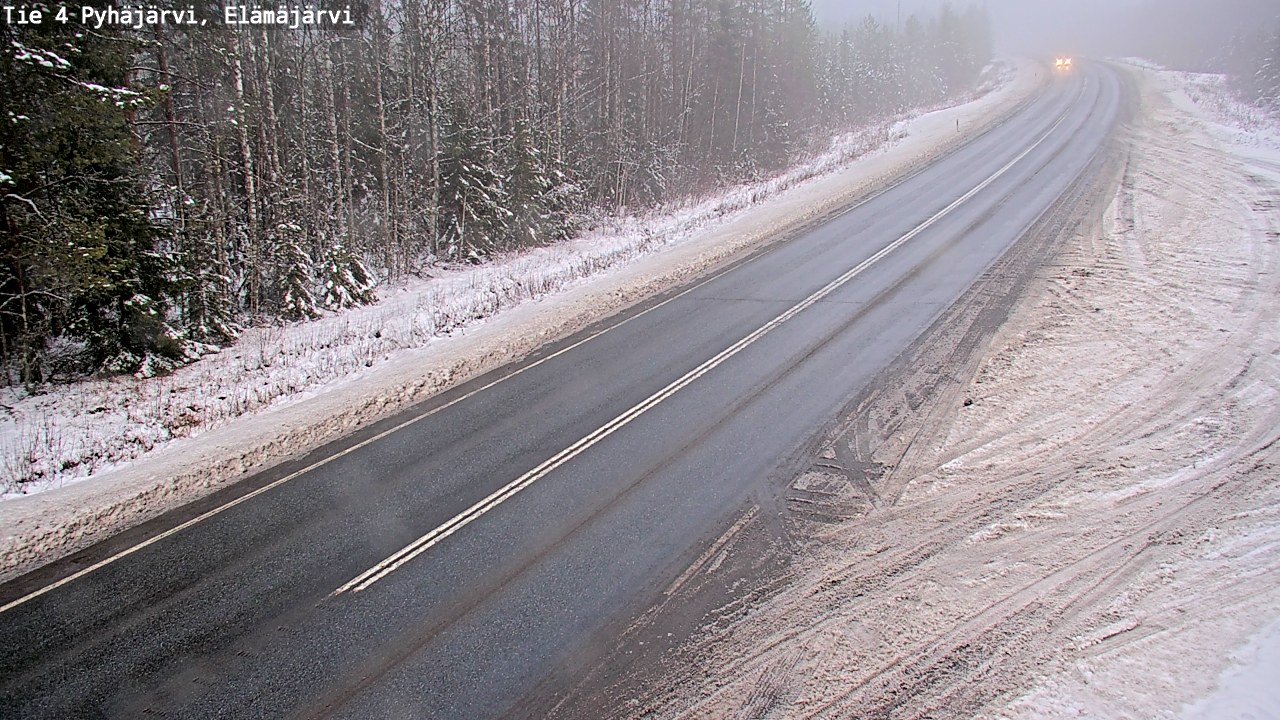 Weather Camera Image Väg 4 Pyhäjärvi, Elämäjärvi, Pyhäjärvi, Pohjois-Pohjanmaa