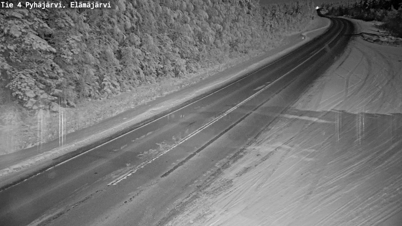 Weather Camera Image Road 4 Pyhäjärvi, Elämäjärvi, Pyhäjärvi, Pohjois-Pohjanmaa