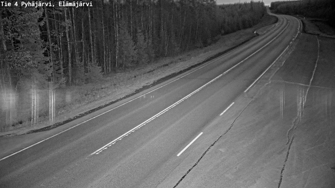 Weather Camera Image Road 4 Pyhäjärvi, Elämäjärvi, Pyhäjärvi, Pohjois-Pohjanmaa