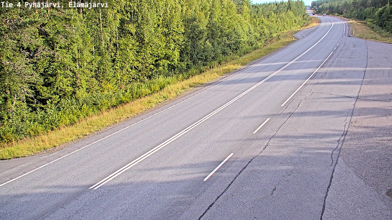Weather Camera Image Väg 4 Pyhäjärvi, Elämäjärvi, Pyhäjärvi, Pohjois-Pohjanmaa
