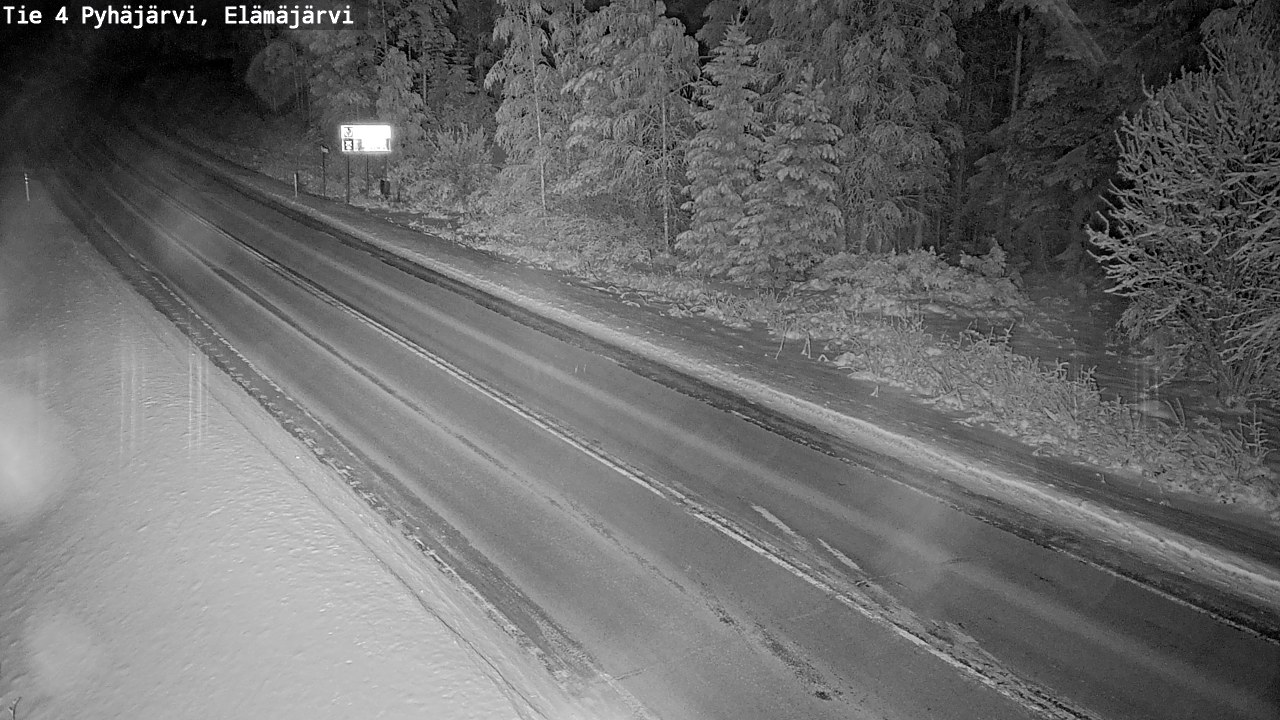 Weather Camera Image Road 4 Pyhäjärvi, Elämäjärvi, Pyhäjärvi, Pohjois-Pohjanmaa