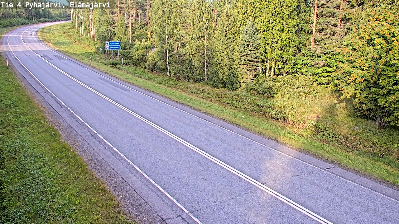 Weather Camera Image Väg 4 Pyhäjärvi, Elämäjärvi, Pyhäjärvi, Pohjois-Pohjanmaa