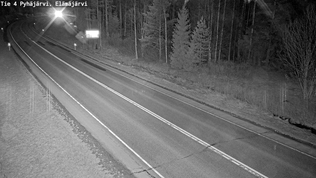 Weather Camera Image Road 4 Pyhäjärvi, Elämäjärvi, Pyhäjärvi, Pohjois-Pohjanmaa