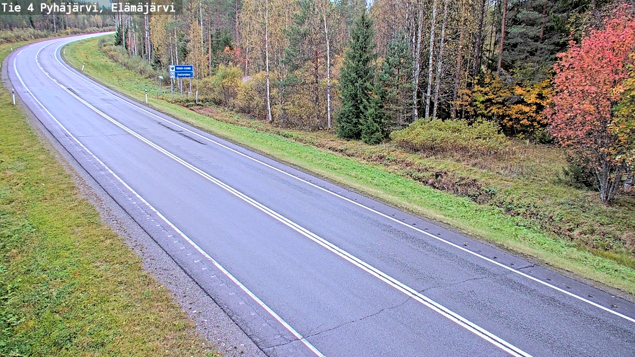 Weather Camera Image Road 4 Pyhäjärvi, Elämäjärvi, Pyhäjärvi, Pohjois-Pohjanmaa