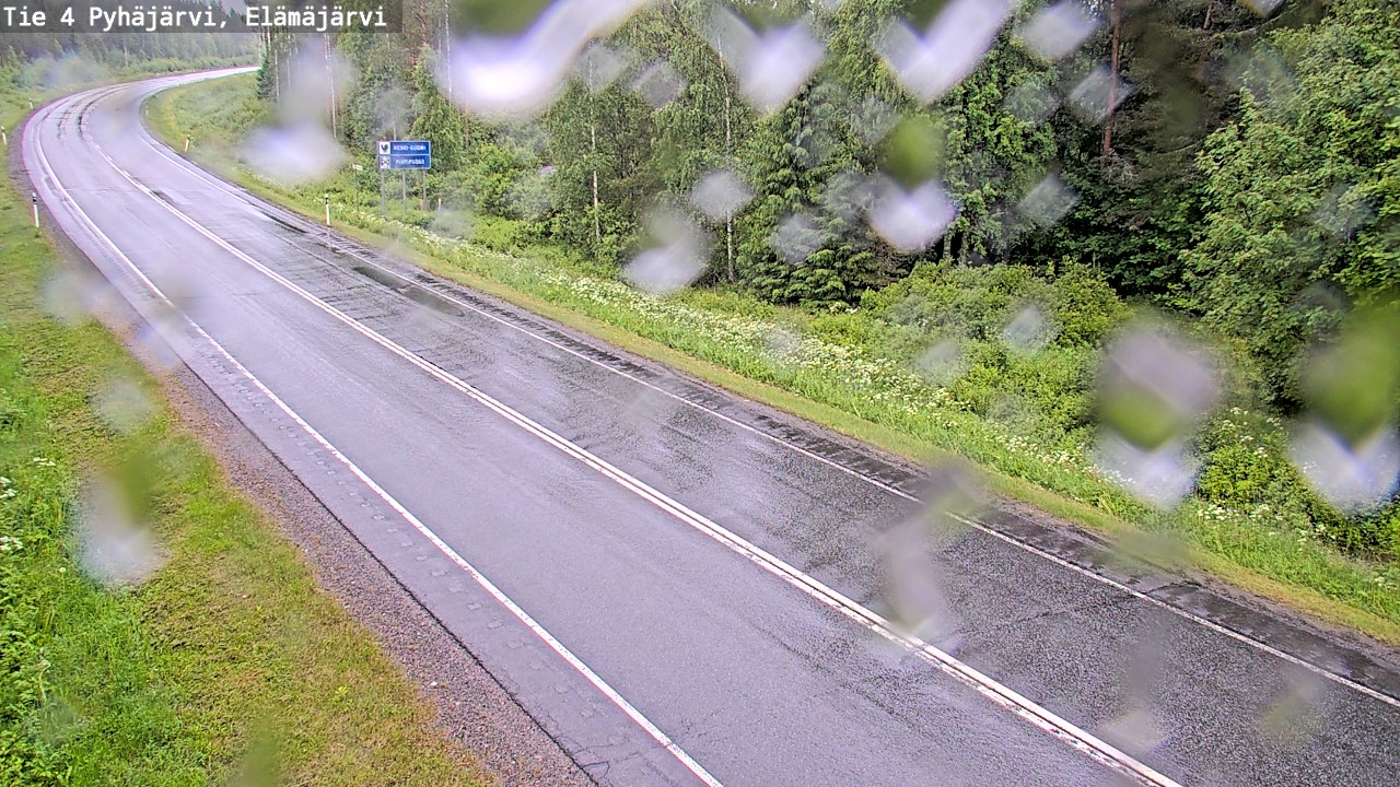 Weather Camera Image Väg 4 Pyhäjärvi, Elämäjärvi, Pyhäjärvi, Pohjois-Pohjanmaa