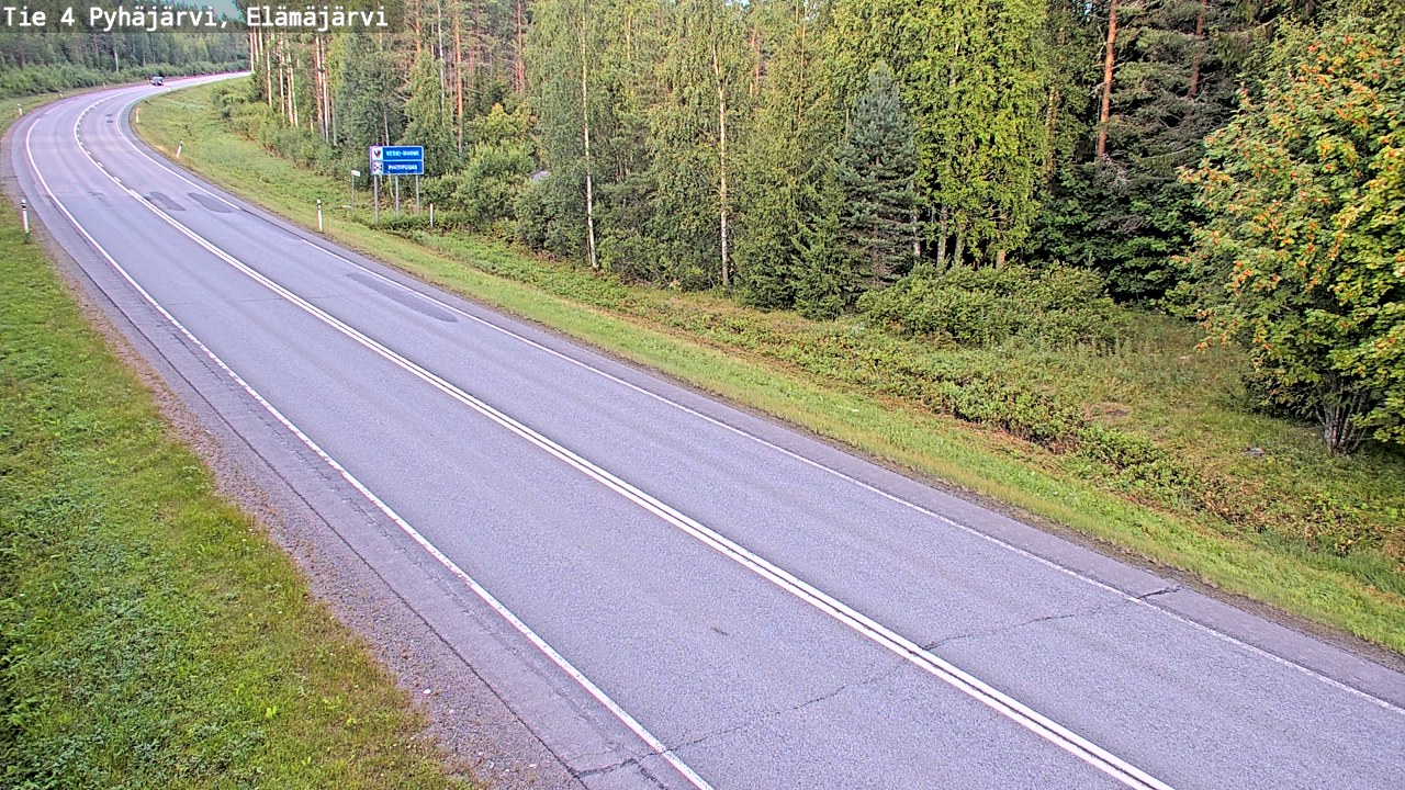 Weather Camera Image Road 4 Pyhäjärvi, Elämäjärvi, Pyhäjärvi, Pohjois-Pohjanmaa