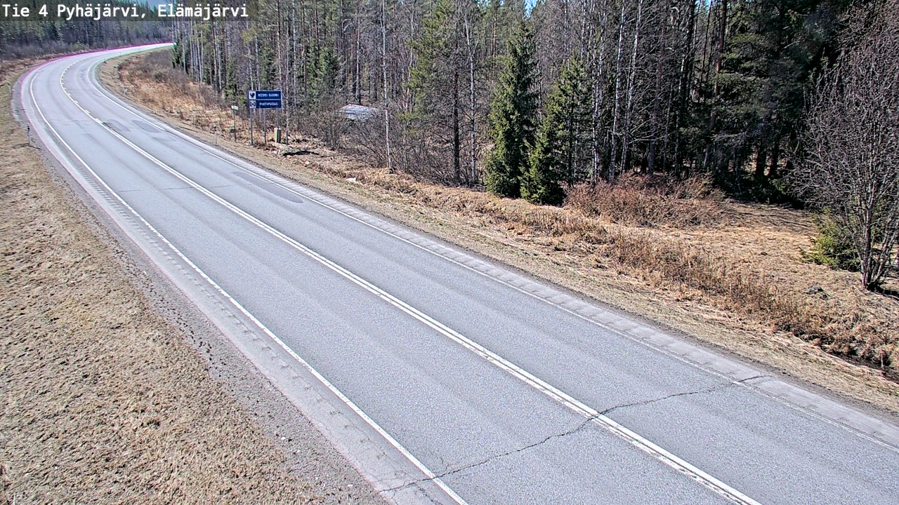 Weather Camera Image Road 4 Pyhäjärvi, Elämäjärvi, Pyhäjärvi, Pohjois-Pohjanmaa