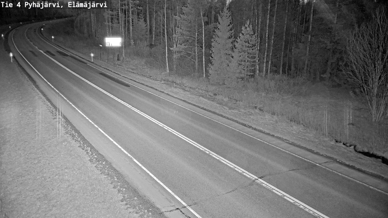 Weather Camera Image Road 4 Pyhäjärvi, Elämäjärvi, Pyhäjärvi, Pohjois-Pohjanmaa