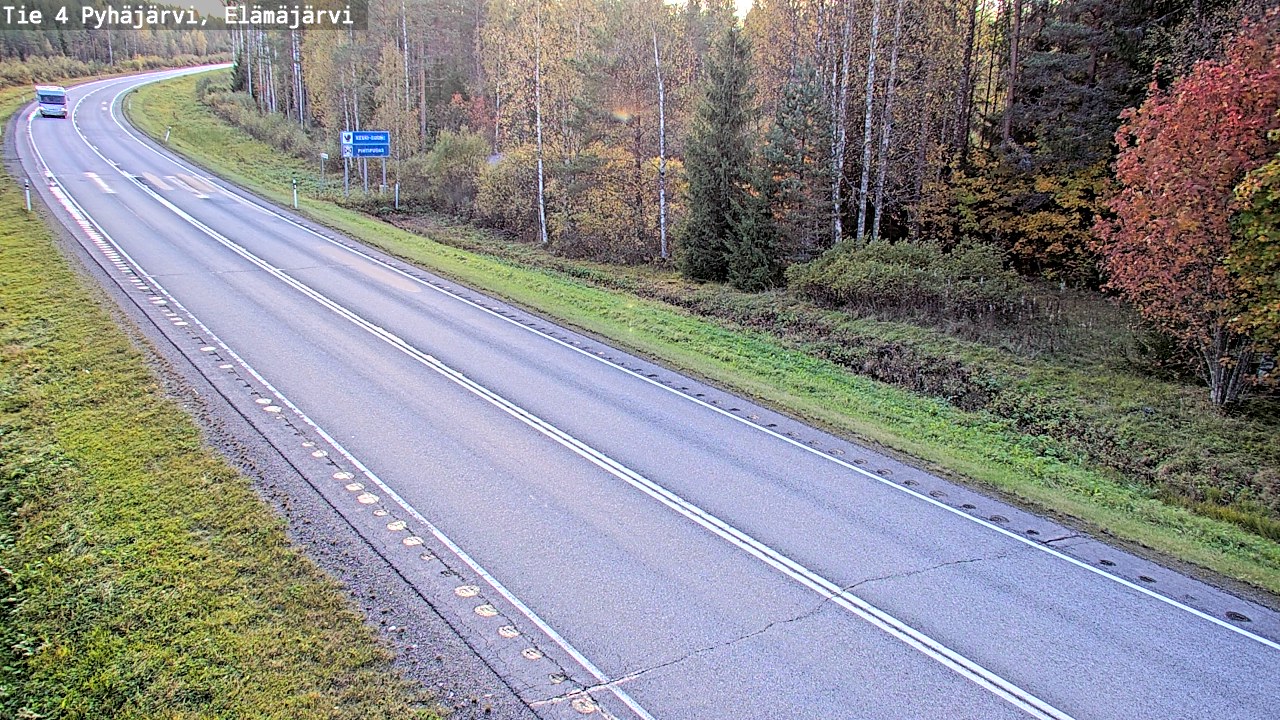 Weather Camera Image Road 4 Pyhäjärvi, Elämäjärvi, Pyhäjärvi, Pohjois-Pohjanmaa