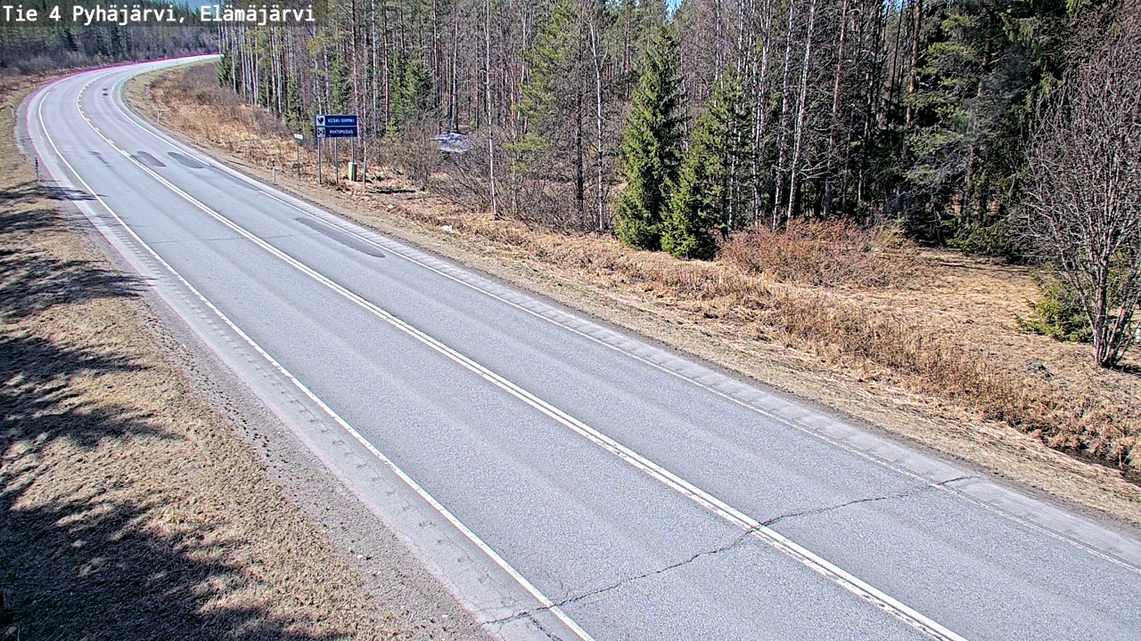 Weather Camera Image Road 4 Pyhäjärvi, Elämäjärvi, Pyhäjärvi, Pohjois-Pohjanmaa