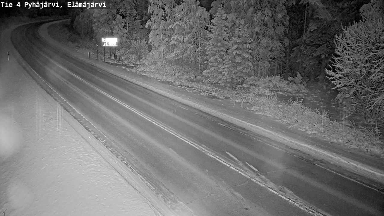 Weather Camera Image Väg 4 Pyhäjärvi, Elämäjärvi, Pyhäjärvi, Pohjois-Pohjanmaa