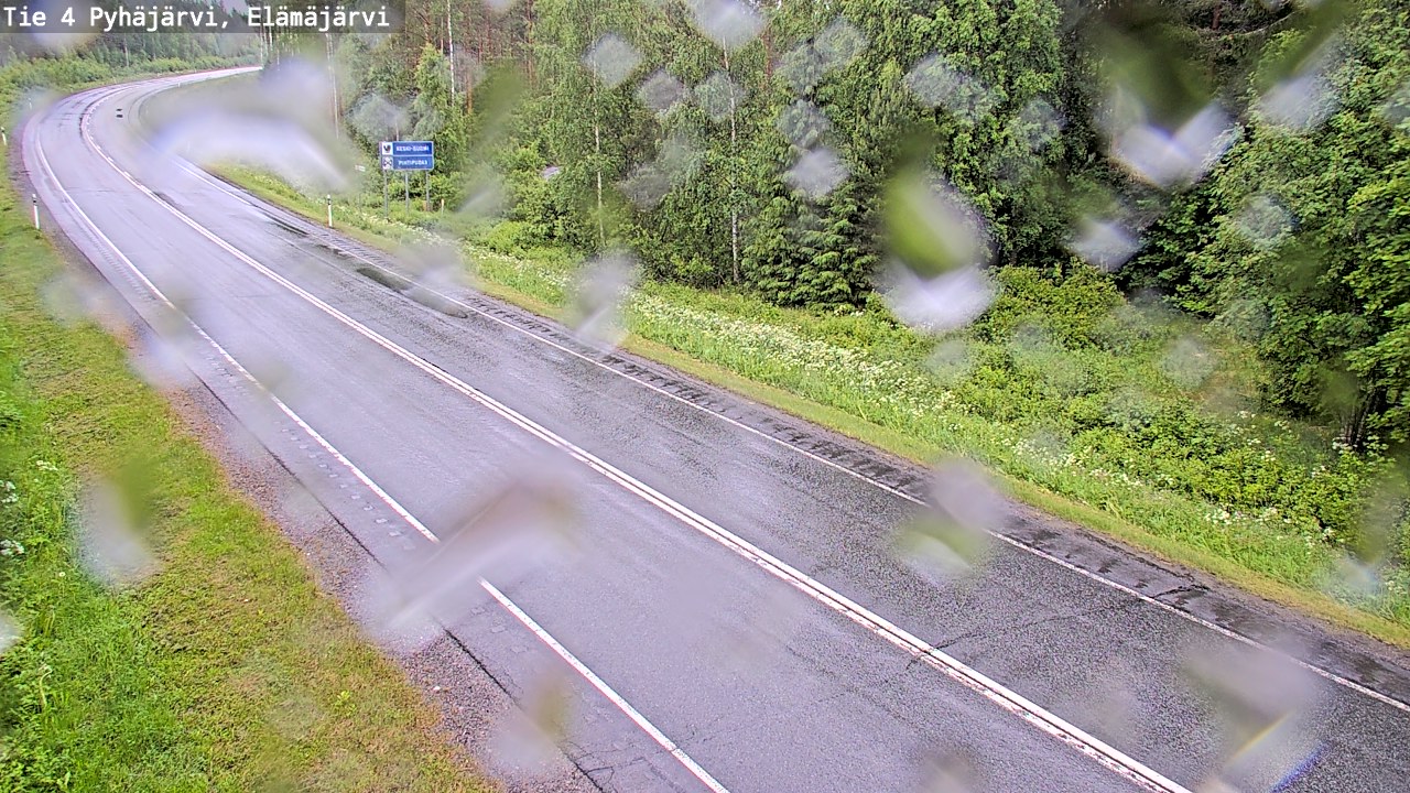 Weather Camera Image Road 4 Pyhäjärvi, Elämäjärvi, Pyhäjärvi, Pohjois-Pohjanmaa