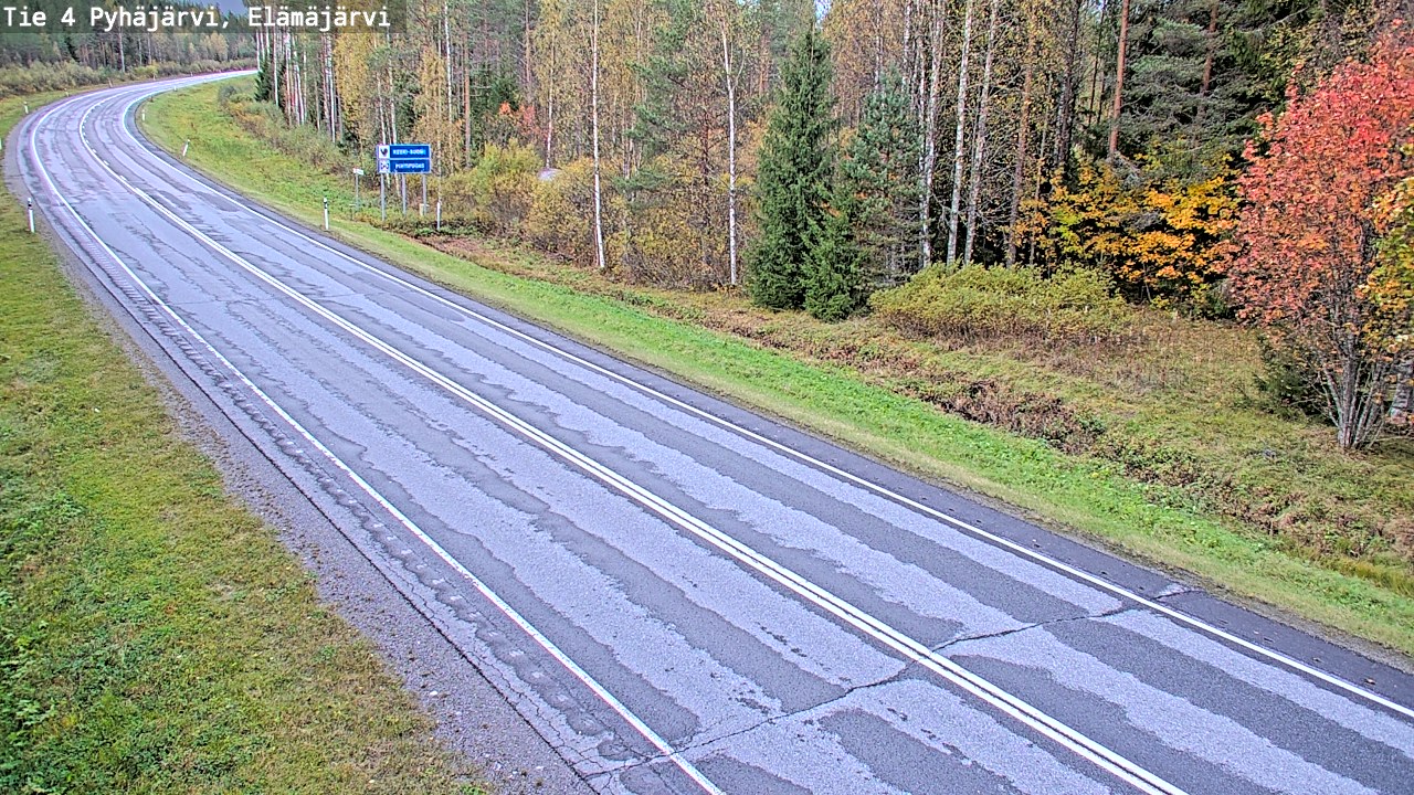Weather Camera Image Road 4 Pyhäjärvi, Elämäjärvi, Pyhäjärvi, Pohjois-Pohjanmaa
