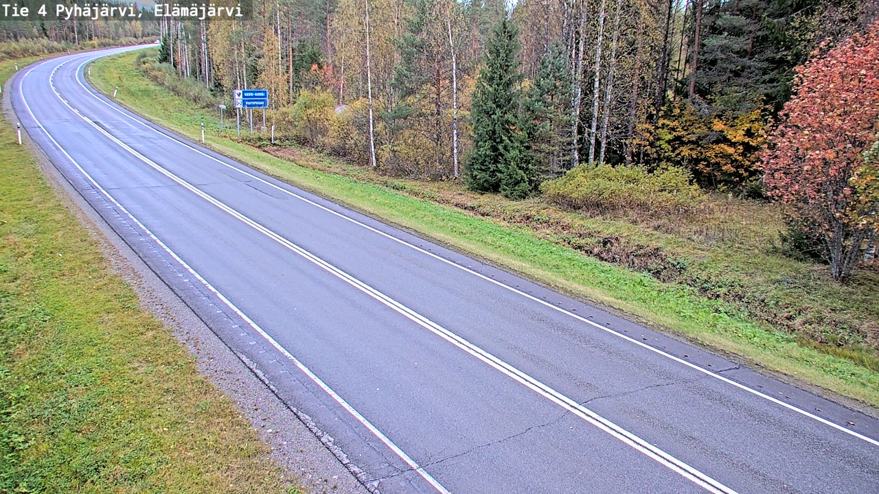 Weather Camera Image Road 4 Pyhäjärvi, Elämäjärvi, Pyhäjärvi, Pohjois-Pohjanmaa