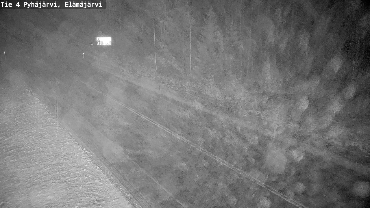 Weather Camera Image Road 4 Pyhäjärvi, Elämäjärvi, Pyhäjärvi, Pohjois-Pohjanmaa