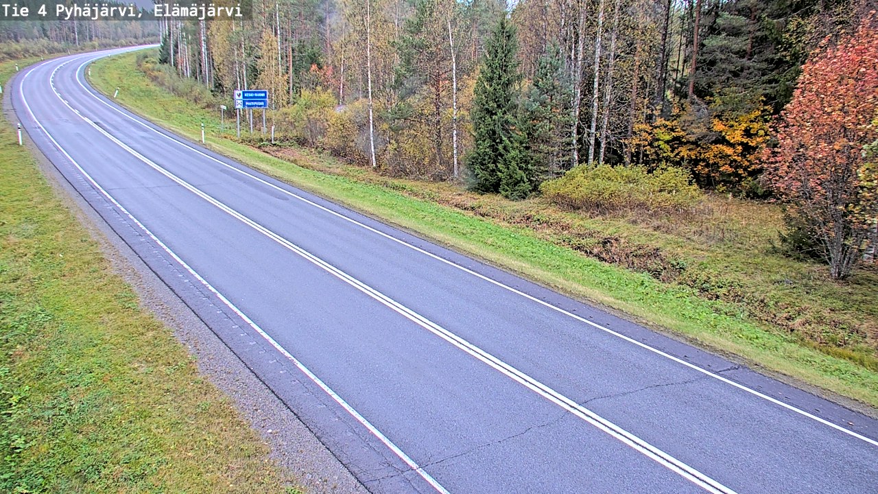 Weather Camera Image Road 4 Pyhäjärvi, Elämäjärvi, Pyhäjärvi, Pohjois-Pohjanmaa