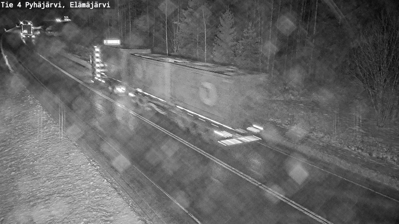Weather Camera Image Väg 4 Pyhäjärvi, Elämäjärvi, Pyhäjärvi, Pohjois-Pohjanmaa