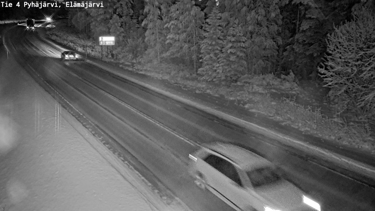 Weather Camera Image Road 4 Pyhäjärvi, Elämäjärvi, Pyhäjärvi, Pohjois-Pohjanmaa