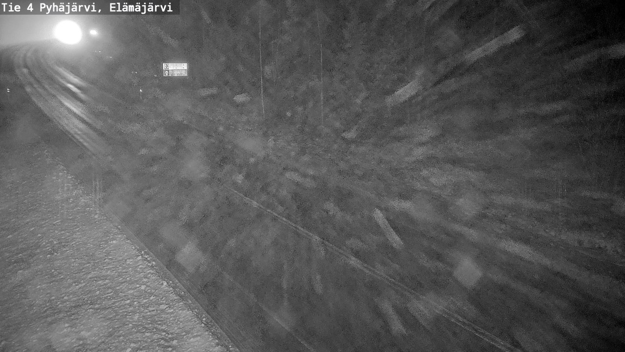 Weather Camera Image Road 4 Pyhäjärvi, Elämäjärvi, Pyhäjärvi, Pohjois-Pohjanmaa