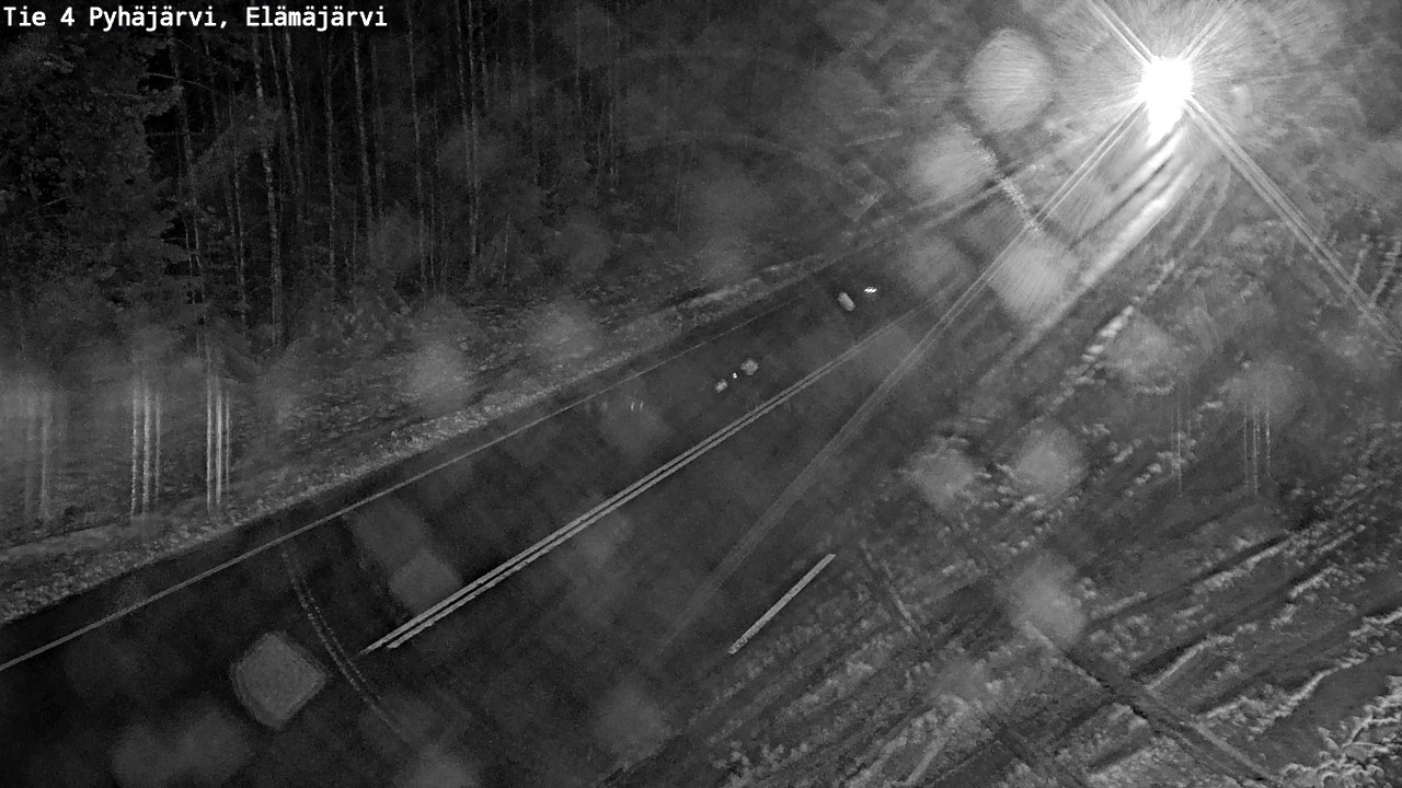 Weather Camera Image Väg 4 Pyhäjärvi, Elämäjärvi, Pyhäjärvi, Pohjois-Pohjanmaa