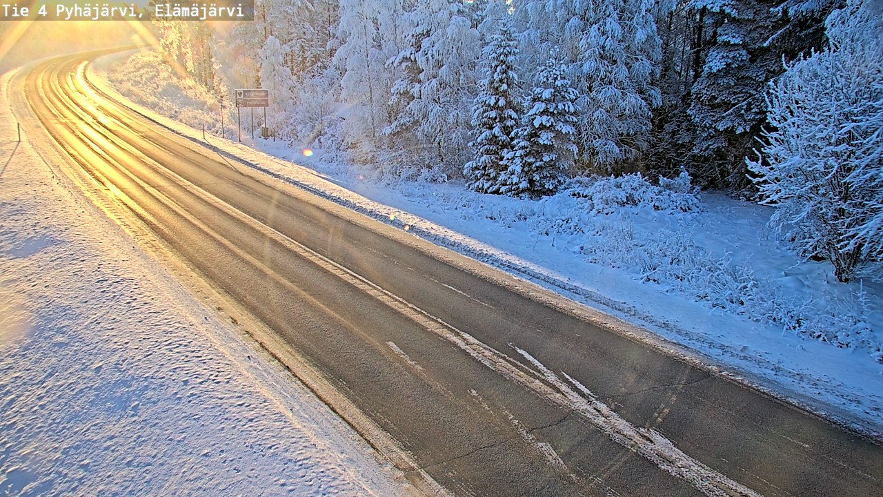 Weather Camera Image Road 4 Pyhäjärvi, Elämäjärvi, Pyhäjärvi, Pohjois-Pohjanmaa