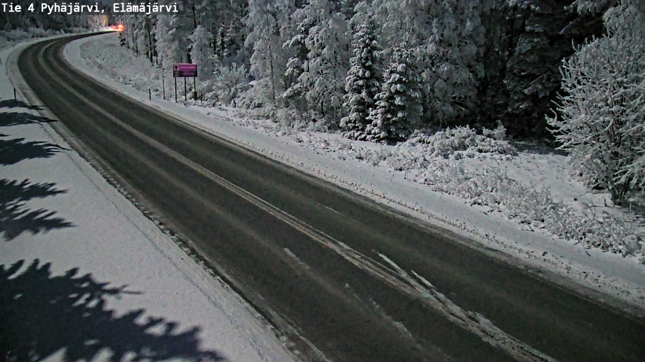 Weather Camera Image Road 4 Pyhäjärvi, Elämäjärvi, Pyhäjärvi, Pohjois-Pohjanmaa